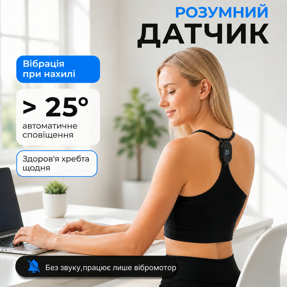 Розумний датчик коректора постави реагує на нахил