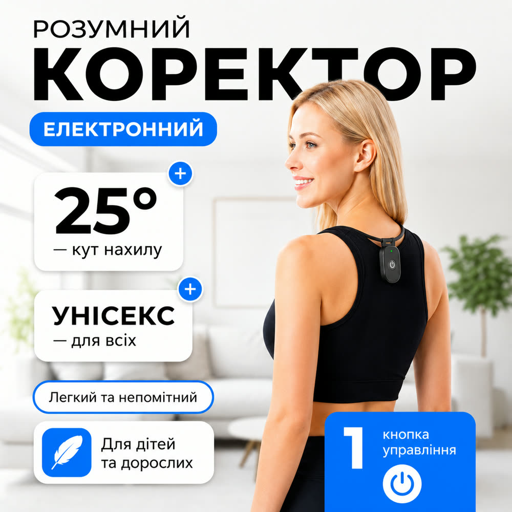 Розумний коректор постави Smart на спині — головний кадр
